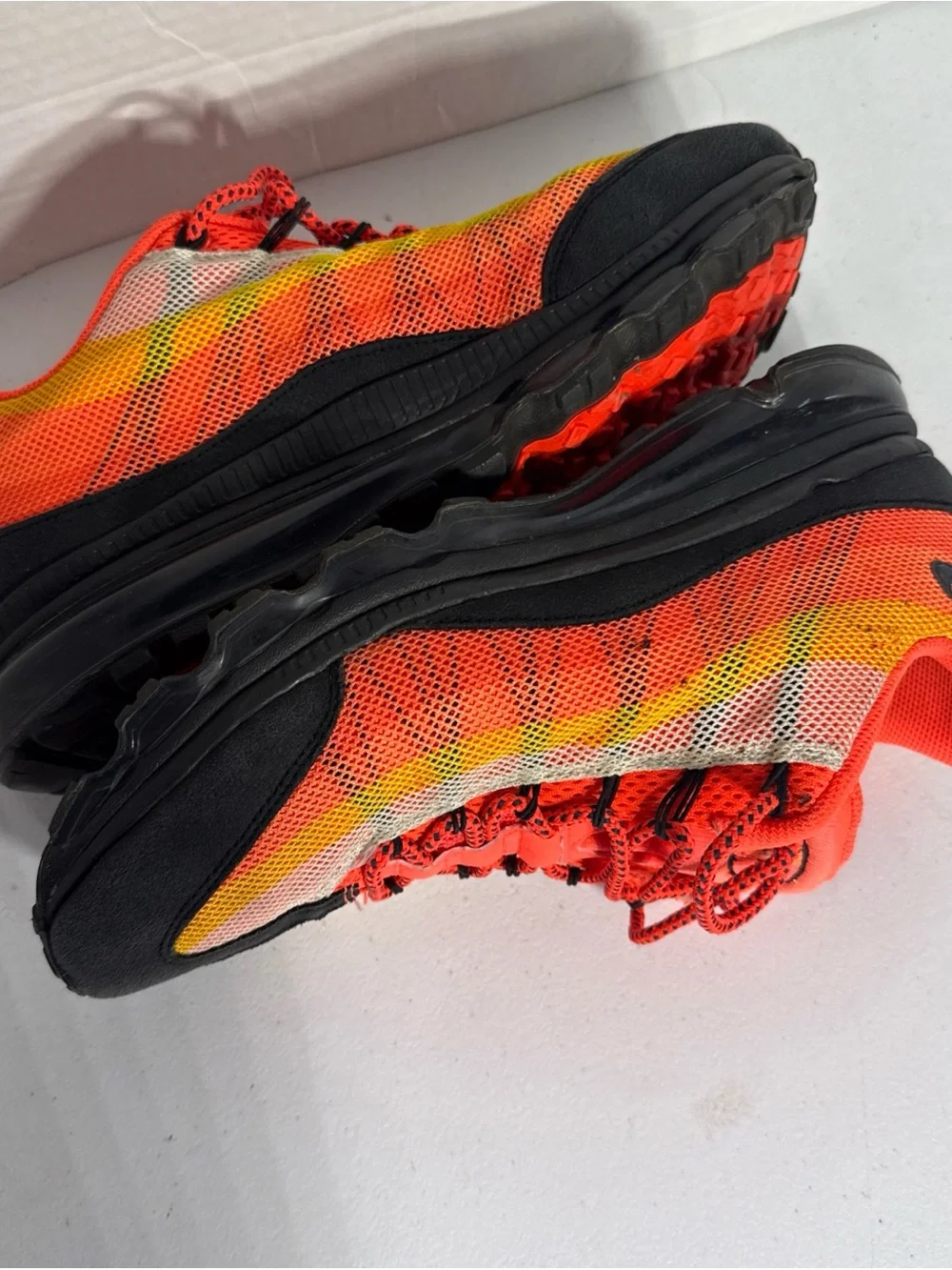 Nike Men’s Air Max Sneakers - Neon Orange, Yellow & Black
